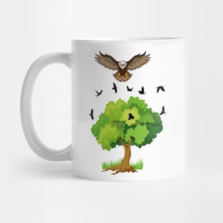 Flying Birds by the Tree Mug